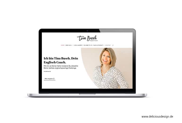 Webdesign für Tina Busch - Delicious Design