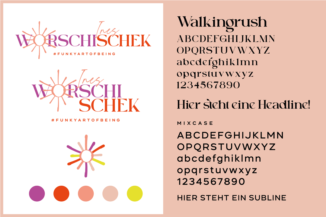 Unverwechselbare Logos - Ines Worschischek - Farb- und Schriftpalette