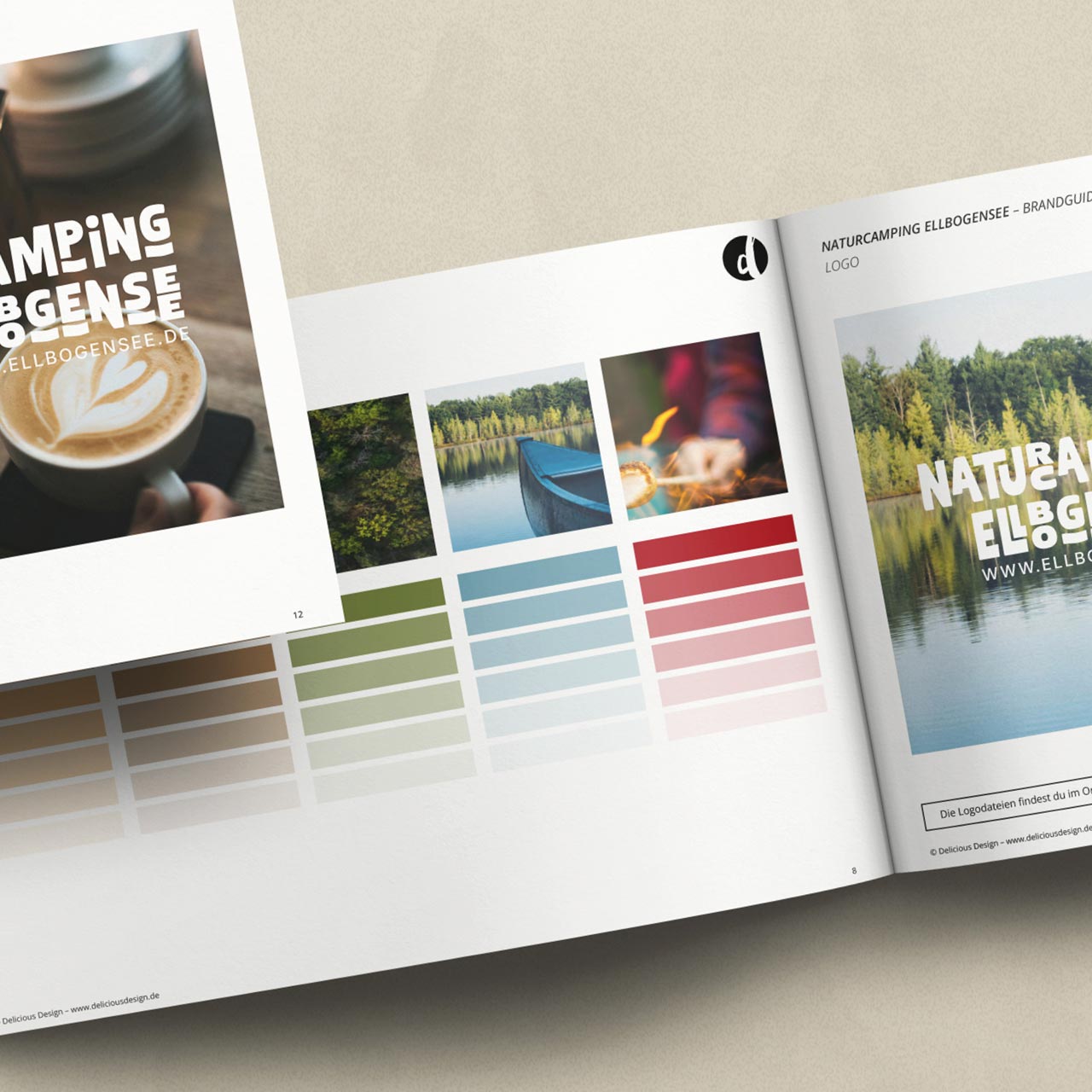 Premium Branding Naturcamping, Brandbooklet Beispiel