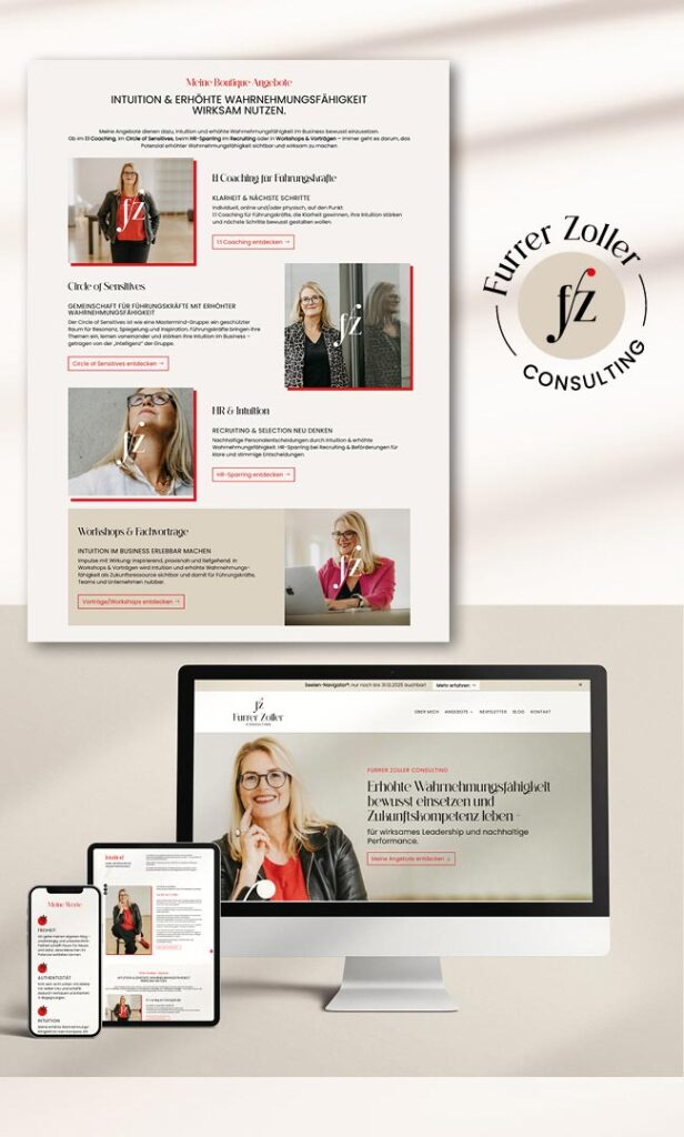 Website Relaunch, Coach hochsensibel nachher