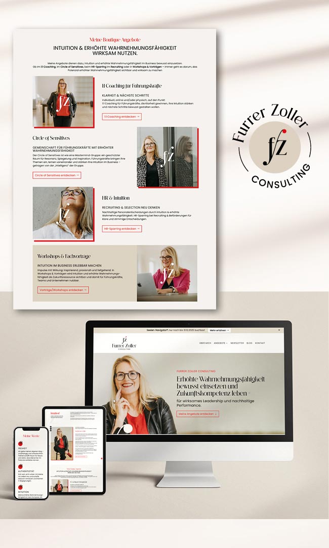 Website Relaunch, Coach hochsensibel nachher
