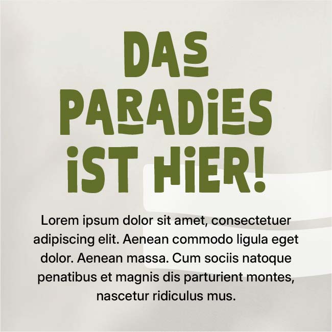 Campingplatz Schrift/Typografie