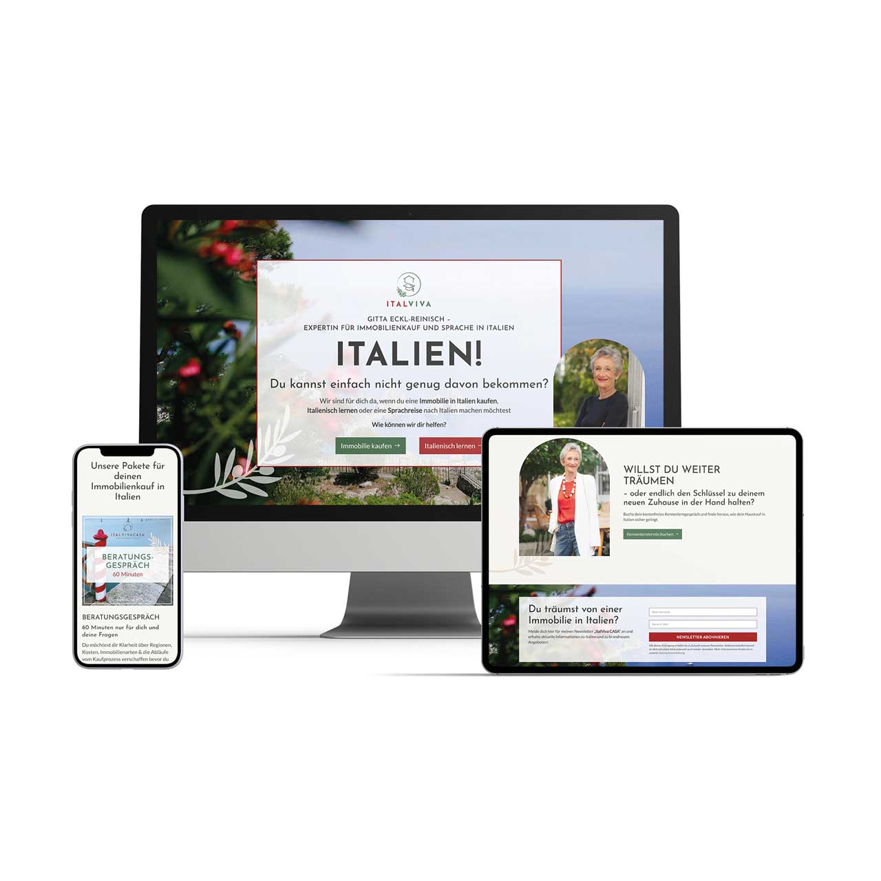 Markenrelaunch ItalViva, Website